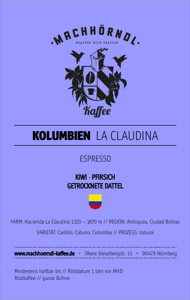 KOLUMBIEN La Claudina - unverpackt